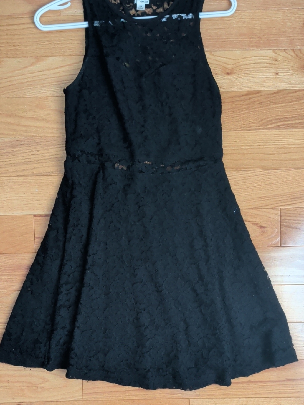 GARAGE Black Lace Fit & Flare/A-Line Formal Dress